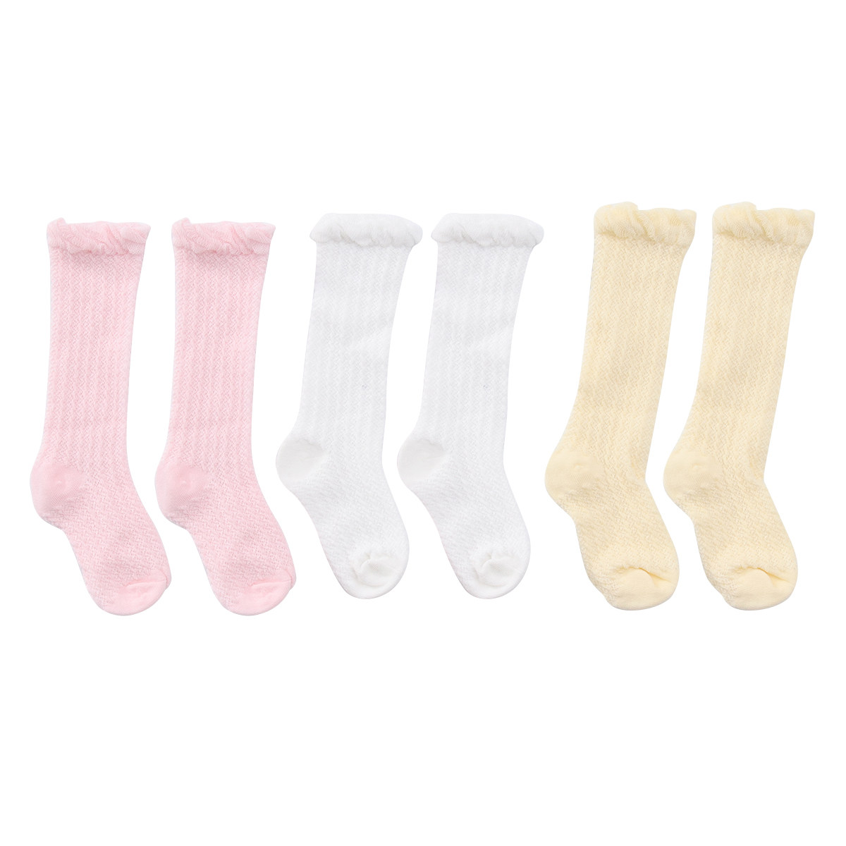 Unisex Baby Socks Non Slip - 3 Paar Sommer-Moskitosocken für Babys, lange