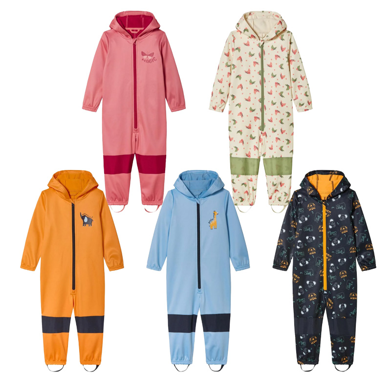 Cotton Baby Onesies Zipper - Kinder-Outdoor-Softshell-Overalls sind wasserdicht und atmungsaktiv dank