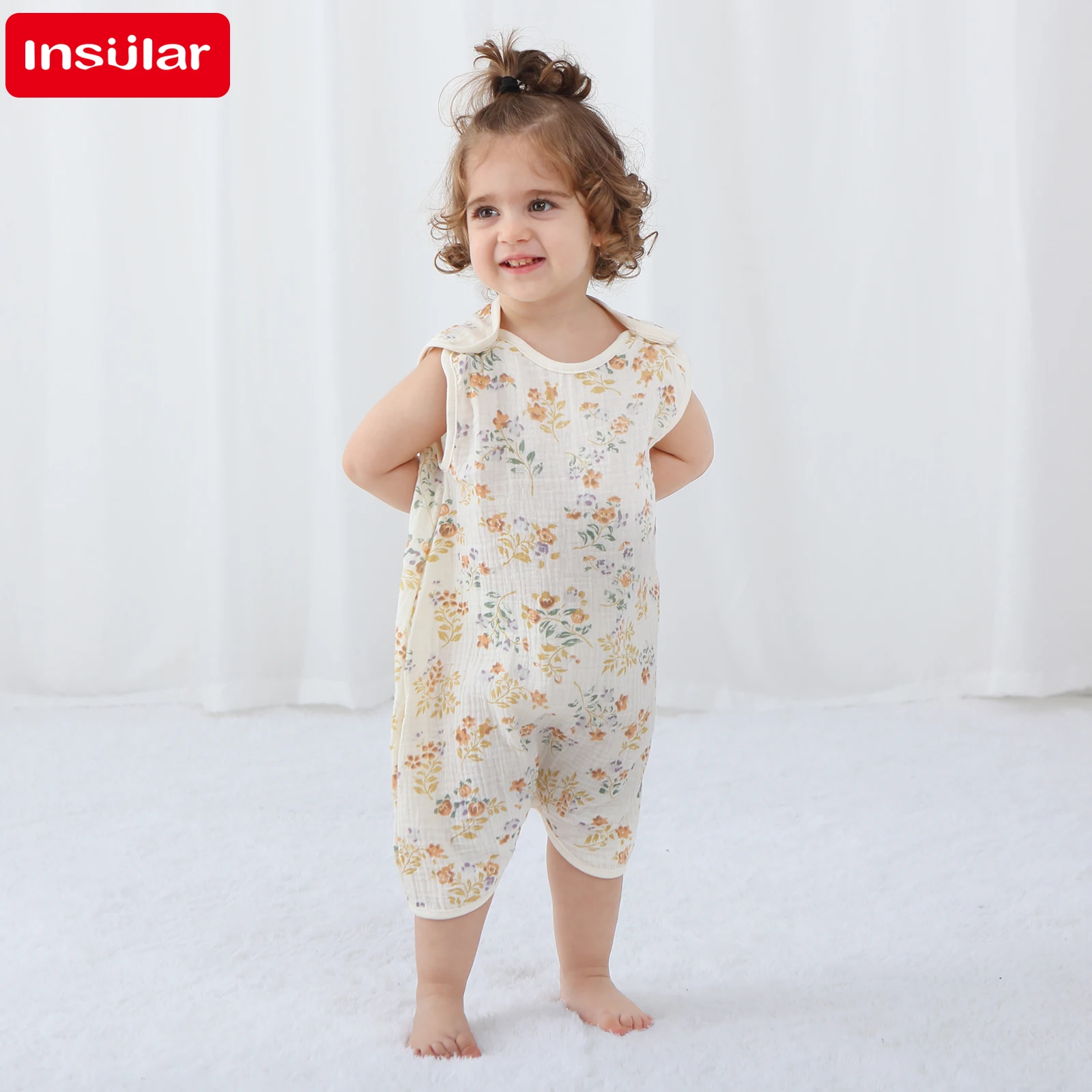 Newborn Baby Girl Romper Floral - INSULAR Body für Neugeborene, weicher Cartoon-Strampler,