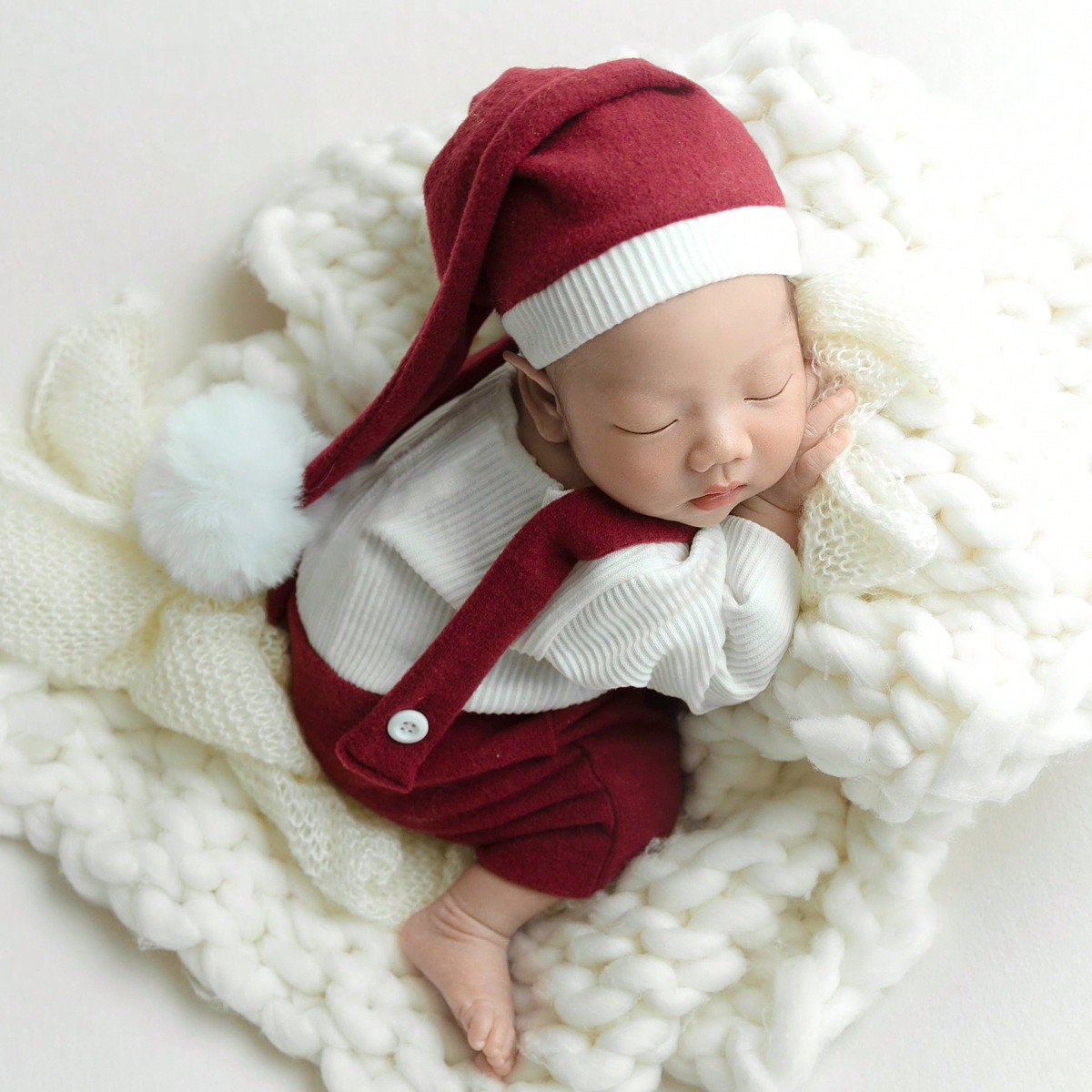 Infant Photography Props Outfit - ❤️ Neugeborene Fotografie Kleidung Weihnachts mütze