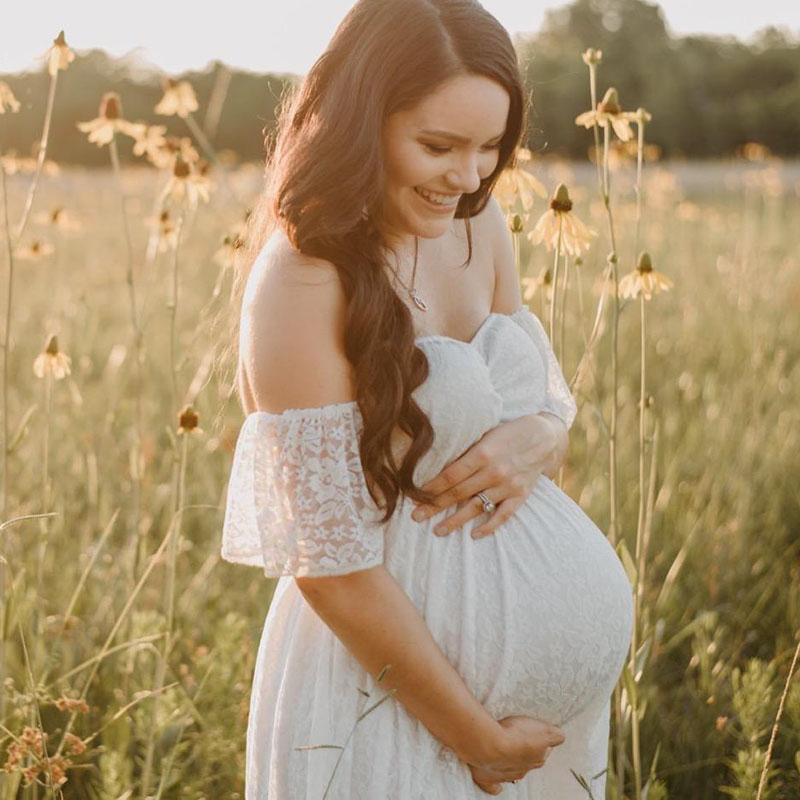 Schwangere Frauen Schulterfrei – Maternity Wear Bewertung und Preis