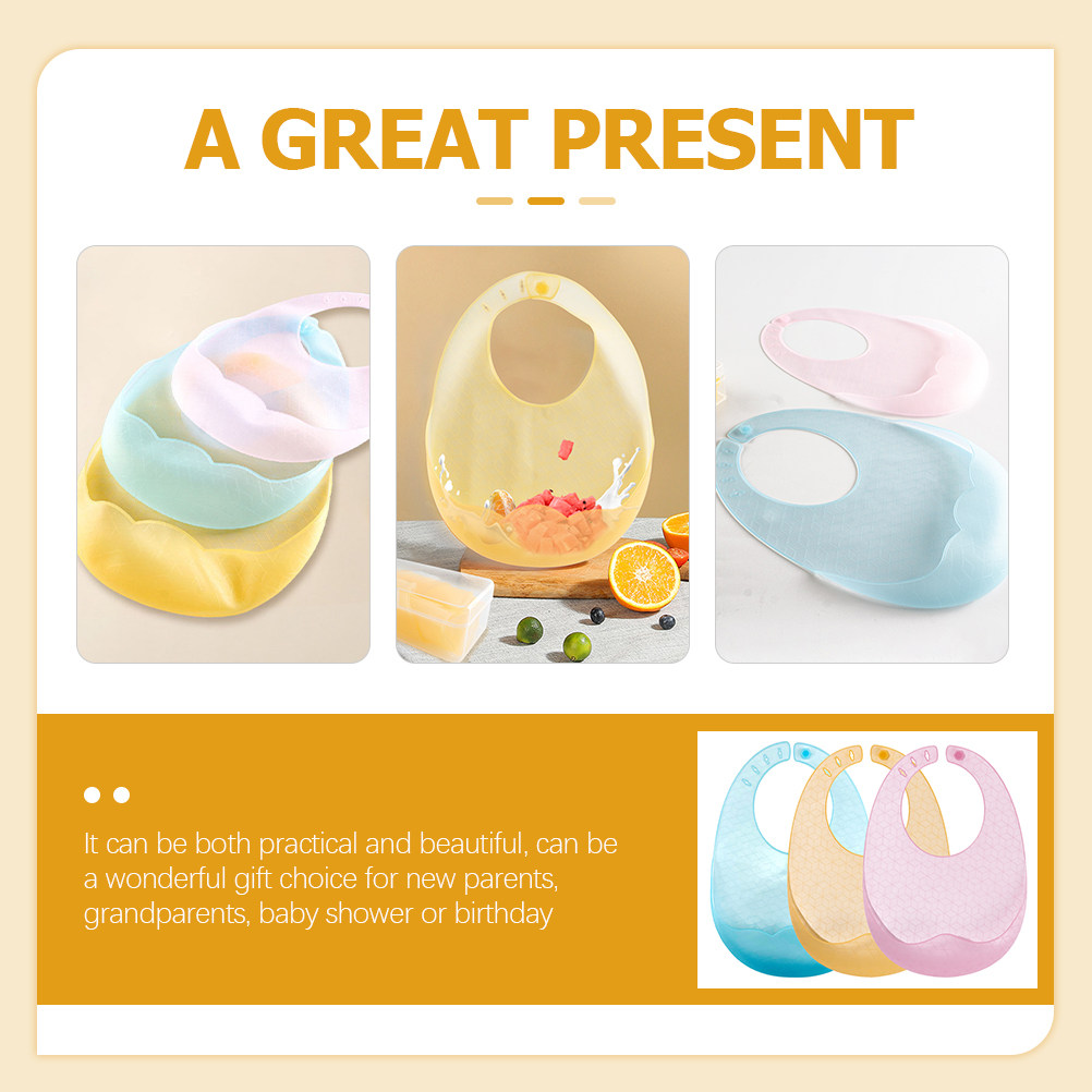 3 Stück Silikon-Babylätzchen,  – Waterproof Baby Bibs Silicone Bewertung und Preis