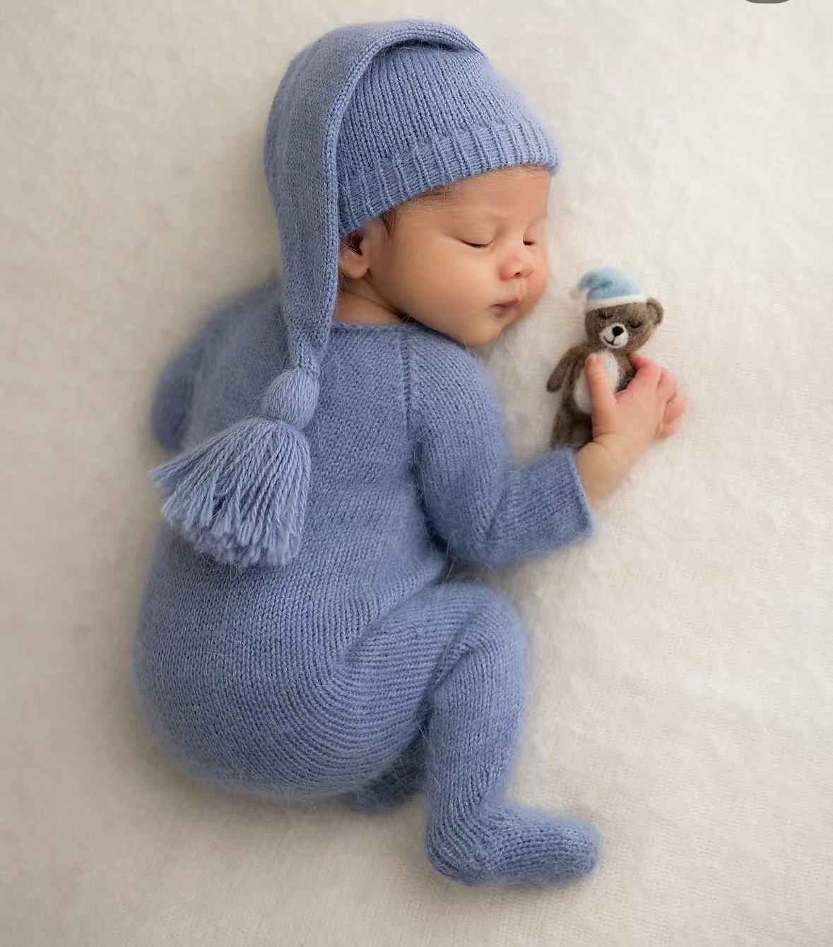 Neues Set aus gestricktem Stra – Infant Photography Props Outfit Bewertung und Preis
