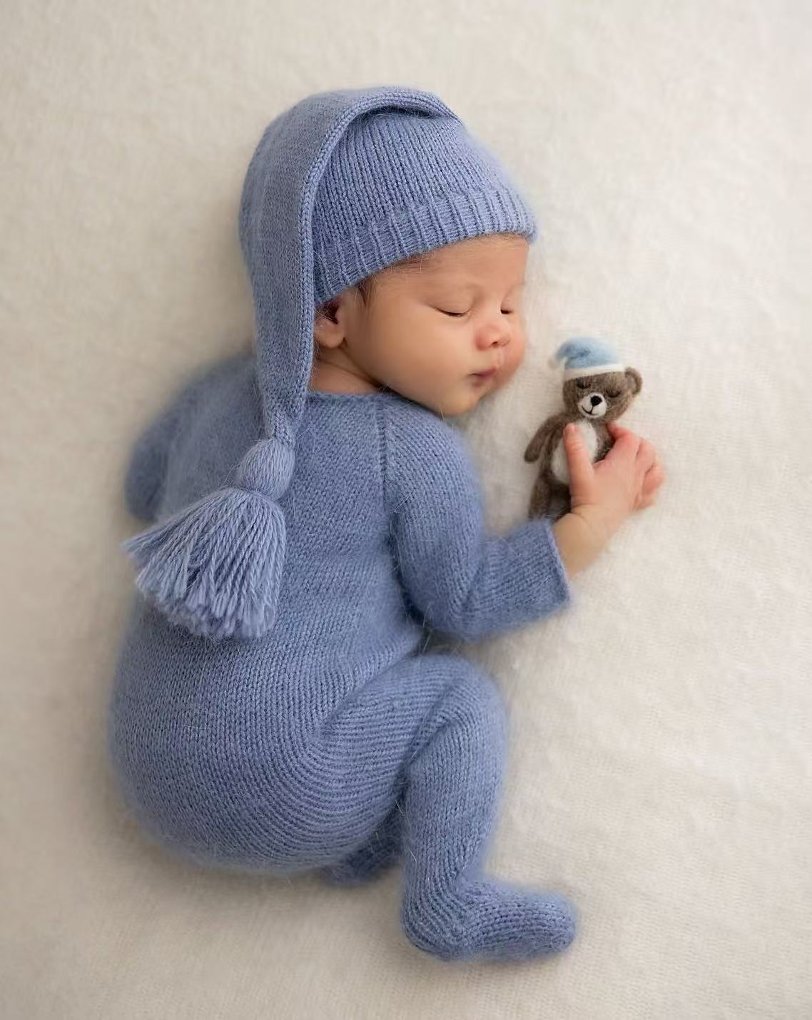 Neues Set aus gestricktem Stra – Infant Photography Props Outfit Bewertung und Preis