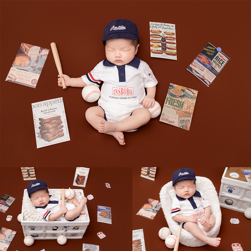 Sport-Baseball-Thema Neugebore – Infant Photography Props Outfit Bewertung und Preis